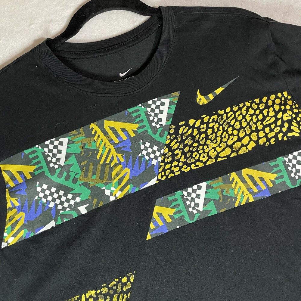 Nike Dri-Fit Culture Clash Jungle Graphic T-Shirt Men Size L Black  CD7354